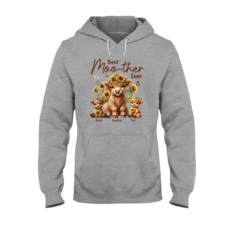 Best Moo-ther Ever - Personalized Mother T-shirt And Hoodie