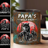 Grandpa's Wolf Pack - Personalized Father Accent Mug