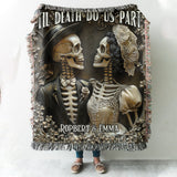 Til Death Do Us Part - Personalized Couple Woven Blanket