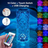 Crystal Rose Diamond Touch Lamp - Crystal Rose Diamond Touch Lamp