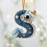Space Letter Ornament - Personalized Kid Ornament