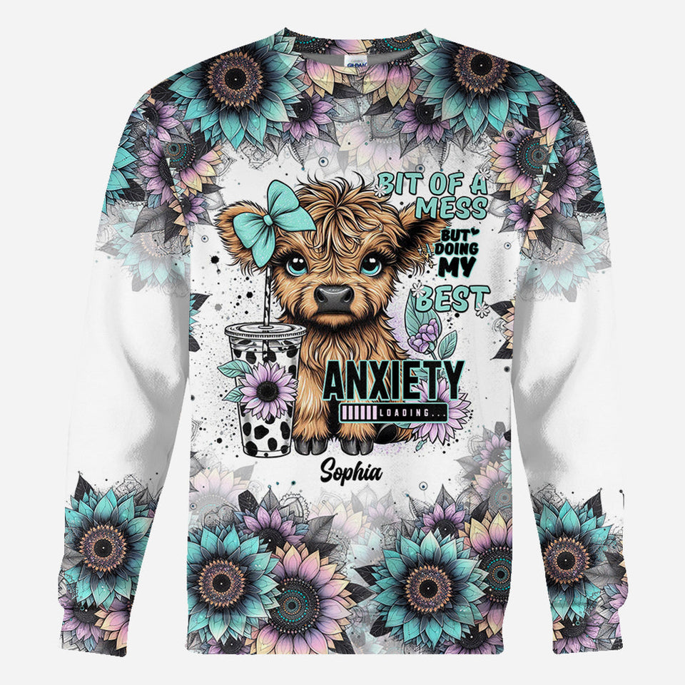 Bit Of A Mess But Doing My Best - Personalized All Over Shirt