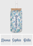 Cute Turtles - Personalized Turtle Can Glass