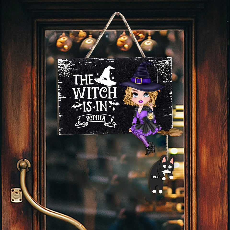 The Witch Is In - Personalized Witch Pallet Wood Sign