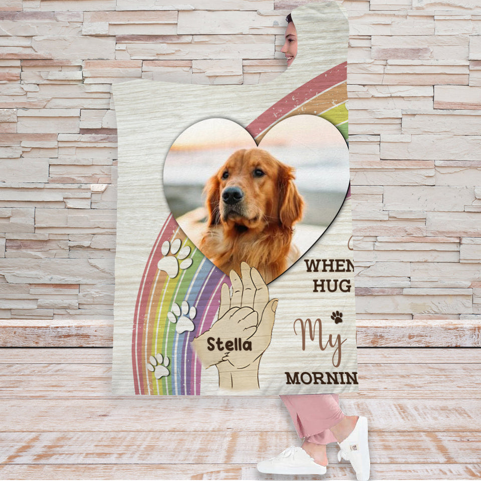 A Hug From Heaven - Personalized Dog Hooded Blanket