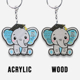Graduation Elephant Behind You All Your Memories - Personalized Graduation Keychain