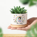 Thank You For Helping Me Grow - Personalized Teacher Ceramic Plant Pot