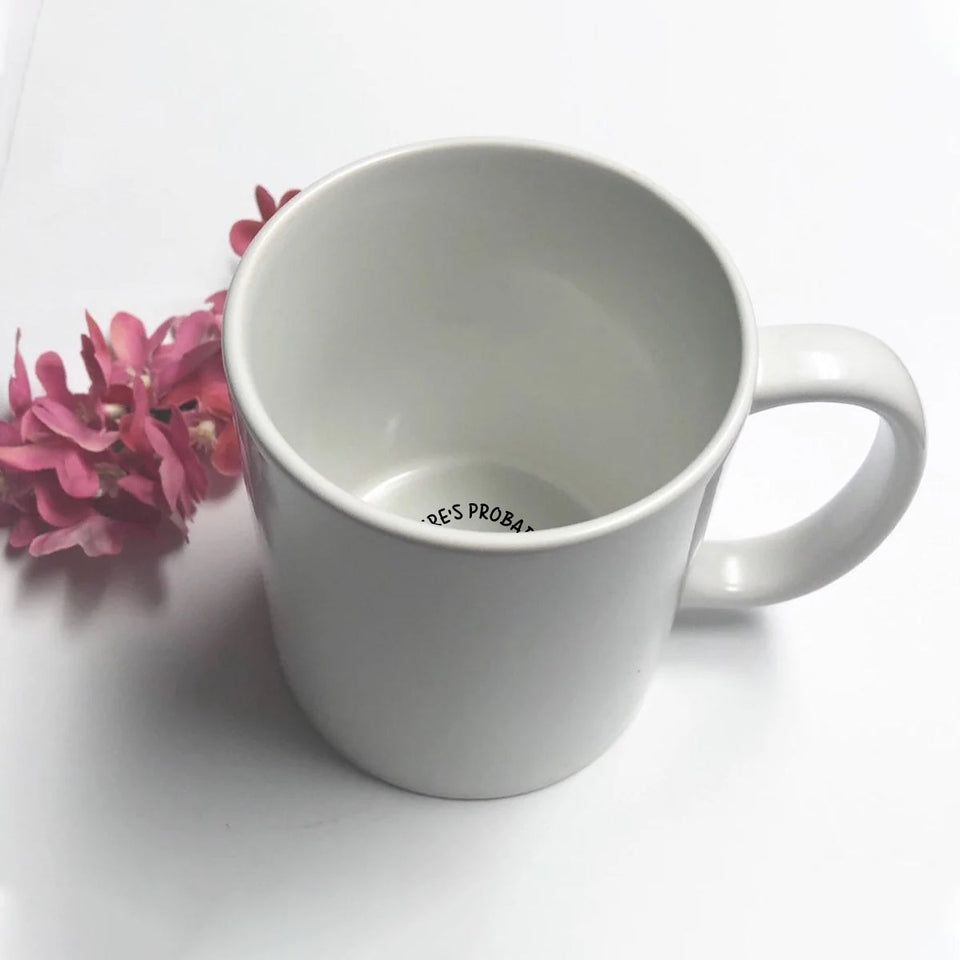 There's Probably Cat Hair In This - Personalized Cat Hidden Message Mug