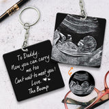 Custom Photo Now You Can Carry Me Too - Personalized Father Keychain