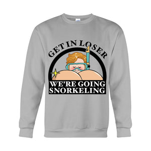 Get In Loser Funny Snorkeler - Personalized Scuba Diving T-shirt And Hoodie
