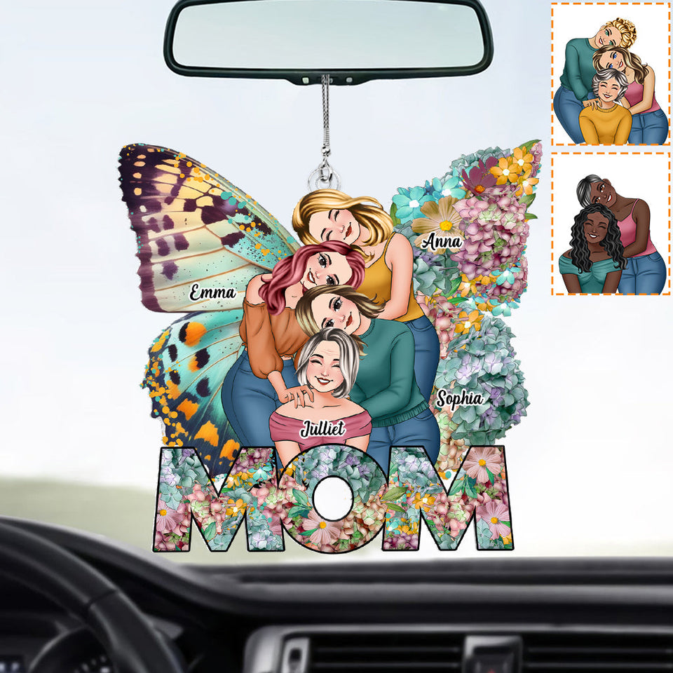 Meilleure maman du monde - Ornement de voiture personnalisé en forme de maman