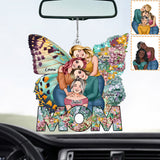 Meilleure maman du monde - Ornement de voiture personnalisé en forme de maman