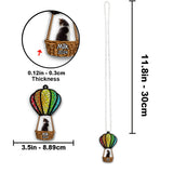 Cat Dog Flying With Air Balloon - Personalized Cat Transparent Car Ornament