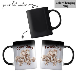 Cute Elephant - Personalized Grandma Mug