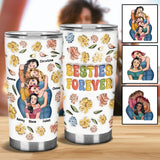 Besties Forever Floral Style - Personalized Bestie Tumbler