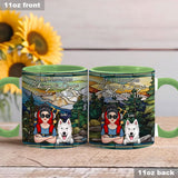 And She Lived Happily Ever After - Personalized Hiking Accent Mug