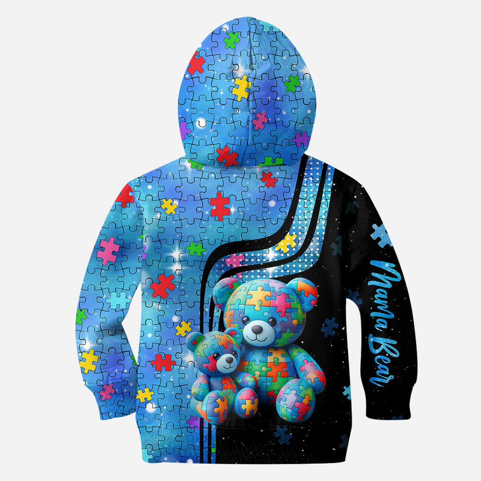 Sweat à capuche et legging « Maman Ours » pour la sensibilisation à l'autisme