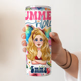 Summer Vibes - Personalized Sea Lover Skinny Tumbler