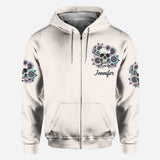 Beautiful Crazy - Personalized Skull All Over Shirt