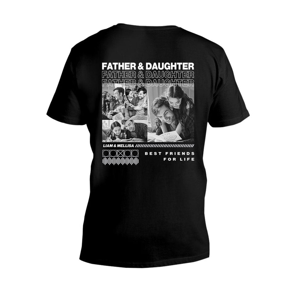 Father And Son Daughter Best Friends - Personalized Father T-shirt and Hoodie