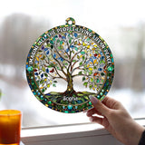 Imagine All The People Living Life In Peace - Personalized Hippie Window Hanging Suncatcher Ornament