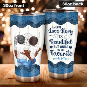 Ours Is My Favorite - Personalized African American Tumbler