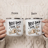 Best Dad Ever Fist Bump - Personalized Father Enamel Mug