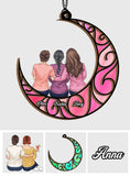 Besties Forever - Personalized Bestie 2 Layered Window Hanging Suncatcher