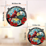 Those We Love Don't Go Away Cardinal - Personalized Memorial Window Hanging Suncatcher Ornament