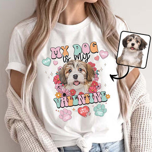 My Dog Is My Valentine - Personalized Dog T-shirt And Hoodie