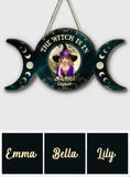 Triple Moon - Personalized Witch Custom Shaped Wood Sign