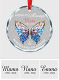 Missing You Always & Remembering You Forever - Personalized Memorial Round Shaped Glass Ornament