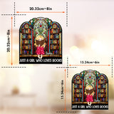 Just A Girl Who Loves Books - Personalized Book Window Hanging Suncatcher Ornament