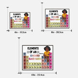 Elements Of An Educated Black Queen - Personalized African American 2 Layered Wood Sign / Wood Plaque
