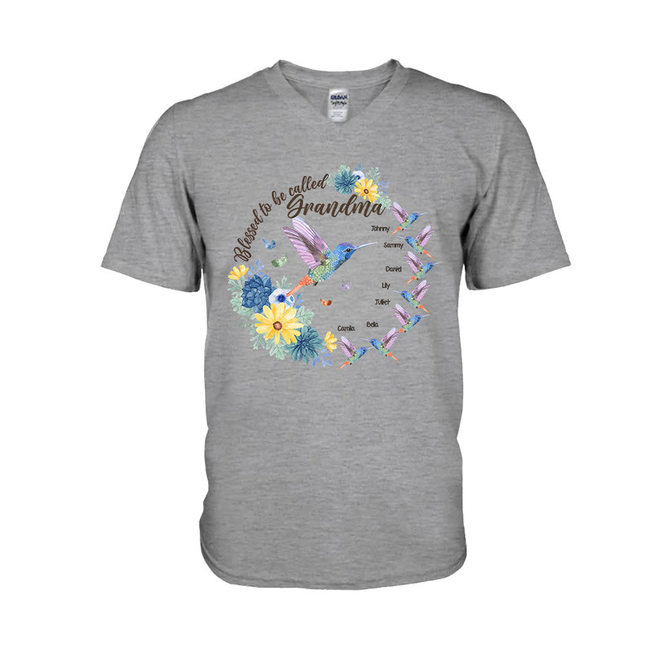 Blessed To Be Called Grandma Nana Gigi - Personalized Grandma T-shirt And Hoodie