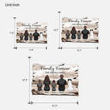 Family Retro Beach Landscape Vintage Version - Personalized Family Custom Shaped Wood Sign