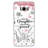 First My Mother Forever My Friend - Personalized Mother Clear Phone Case