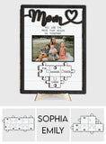 Mom You Are The Piece That Holds Us Together - Personalized Mother 2 Layered Wood Sign / Wood Plaque