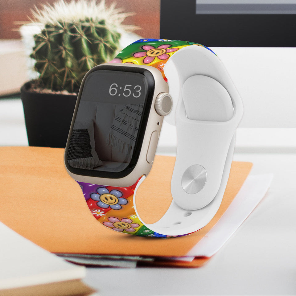 Love Is Love Pride Rainbow - Personalized LGBT Support Apple Watch Band