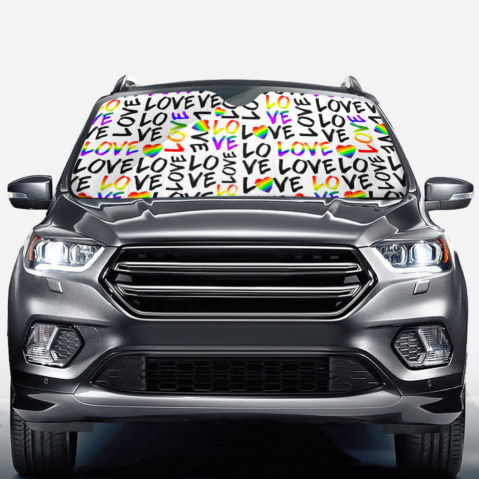 Love is Love - LGBT Support Car Sunshade