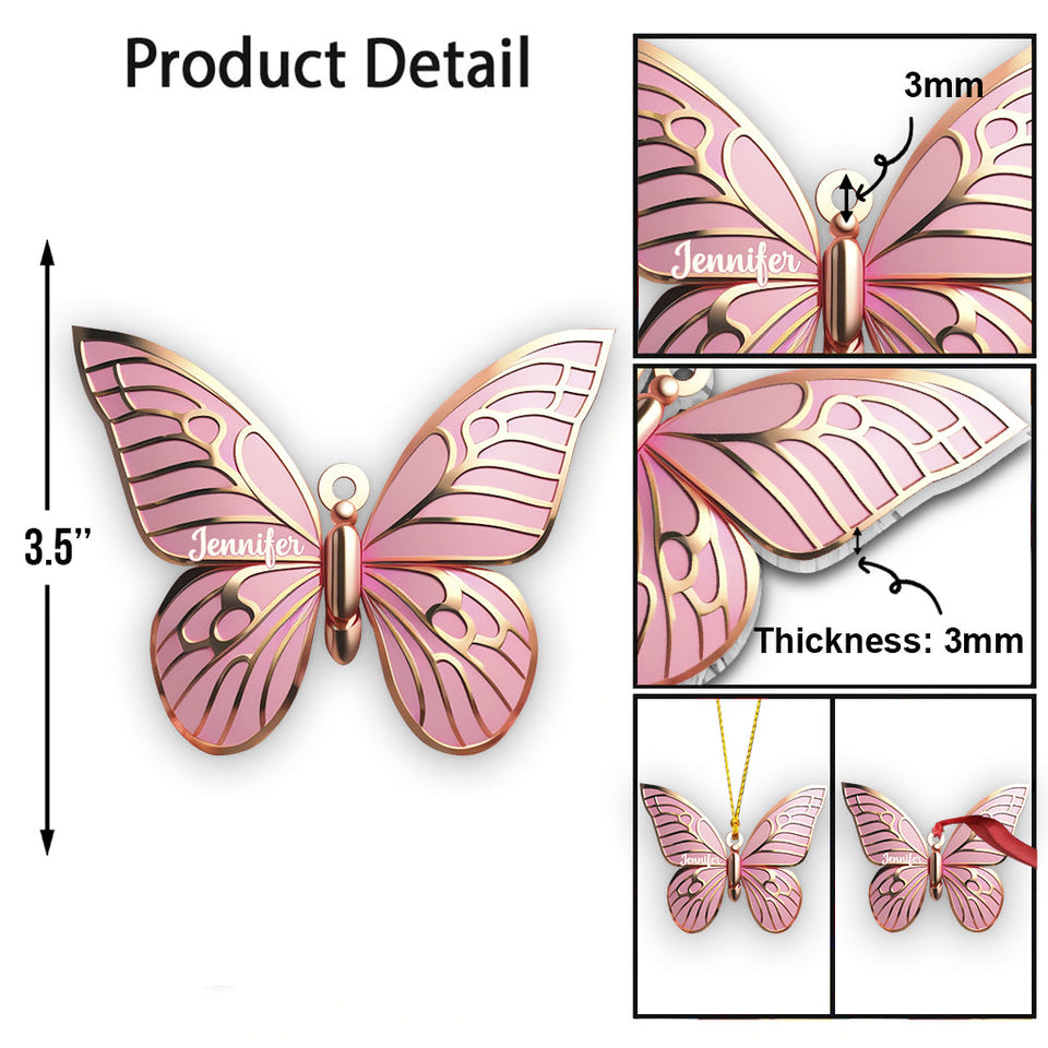 Love Butterflies - Personalized Butterfly Ornament