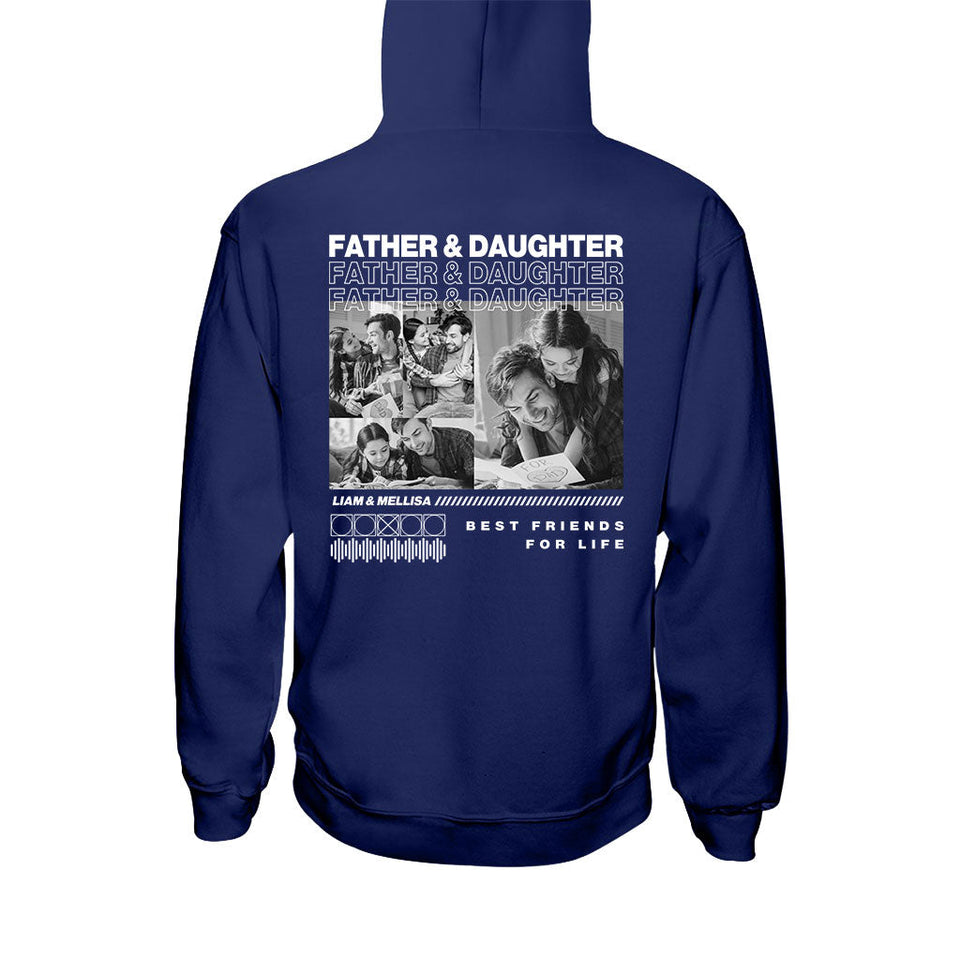 Father And Son Daughter Best Friends - Personalized Father T-shirt and Hoodie
