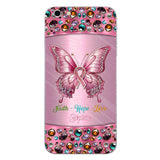 Hope For A Cure - Personalized Breast Cancer Awareness Clear Phone Case