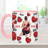 Everyday I Love You - Personalized Couple Accent Mug
