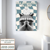 Your Napkin My Lord - Personalized Raccoon Canvas And Poster