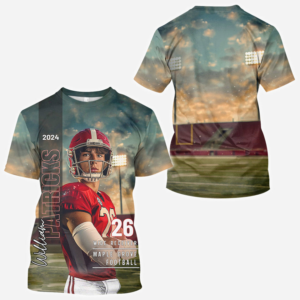Pround Mom/ Dad/... Game Day & Everyday - Personalized Football All Over Shirt