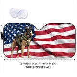 Back The Blue K9 - Personalized Police Officer Car Sunshade