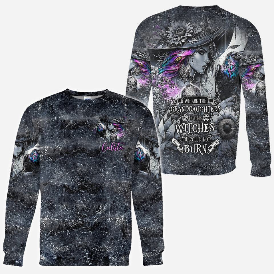 Flying High On Halloween Night - Personalized Witch All Over Shirt