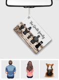 Family Sitting Back View Retro Vintage Beach Landscape - Personalized Family Transparent Car Ornament
