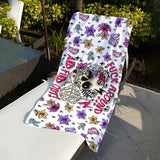 Fuck Around And Find Out - Personalized Skull Beach Towel
